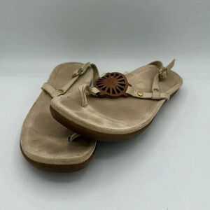 light tan / beige UGG Ayden t strap slingback sandals size 9